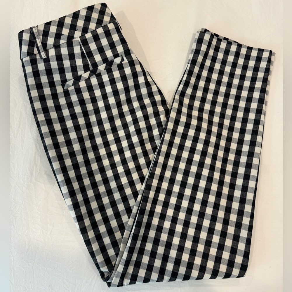 Black and white checkered Express editor dress pants